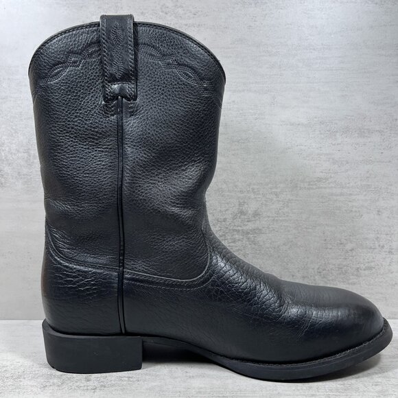 Ariat Heritage Roper Western Cowboy Boots - Men's Size 10.5 EE Wide - Black - Picture 2 of 8